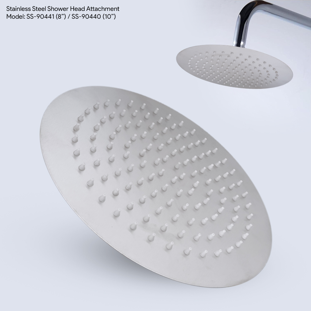 KM Lighting Product Stainless Steel Rain Shower Head Attachment